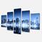 Designart - Night New York City Mirrored - Cityscape Canvas Art Print